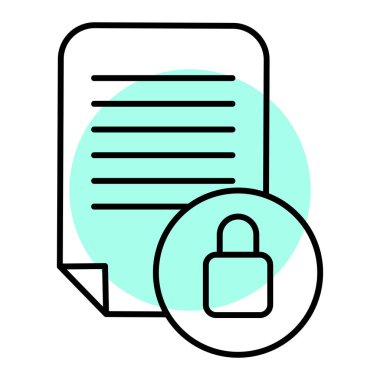 Güvenlik sistemi simgesi vektör illüstrasyonu