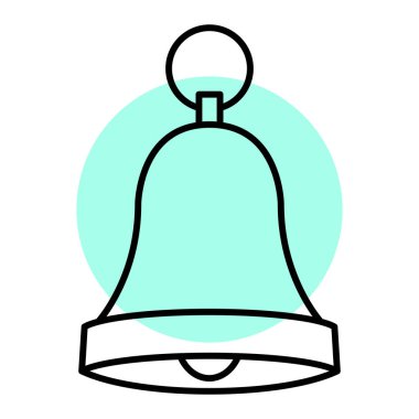 Çan ikonu. Web için çalan çan vektör simgelerinin düz çizimi