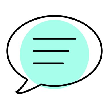 Sohbet kabarcığı vektör illüstrasyonu