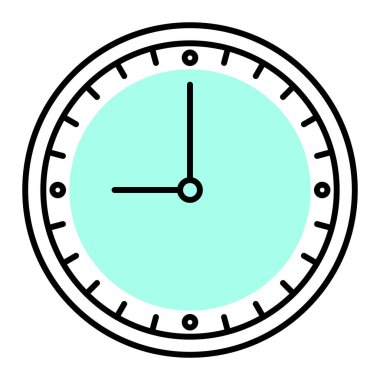 Saat simgesi. vektör illüstrasyonu