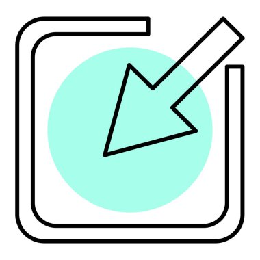 Eğilim biçimi izole edilmiş arkaplanda ok simgesi