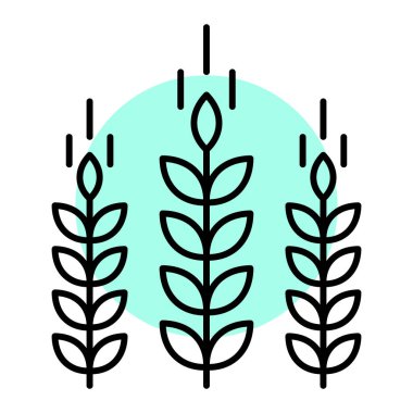 Web ve mobil uygulama tasarımınız için beyaz arkaplanda izole edilmiş buğday simgesi vektörü, mısır logosu kavramı