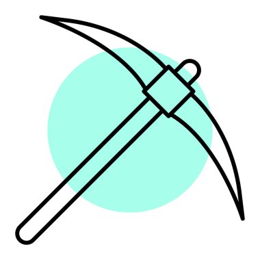 Kılıç simgesi. Web için balta vektör simgelerinin basit çizimi