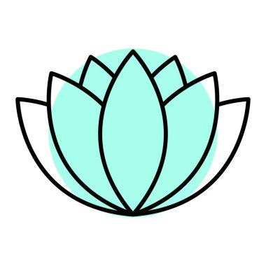 Nilüfer çiçeği ikonu vektör illüstrasyon tasarımı