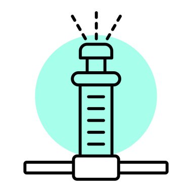 Şırınga. Web simgesi basit illüstrasyon