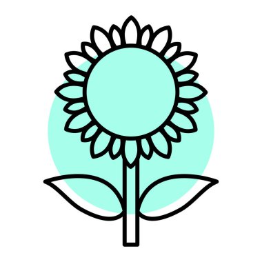 ayçiçeği ikonu vektör illüstrasyonu