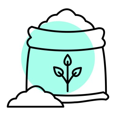 Yapraklı bitki ve vektör illüstrasyon tasarımı