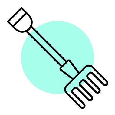 kürek simgesi vektör illüstrasyonu