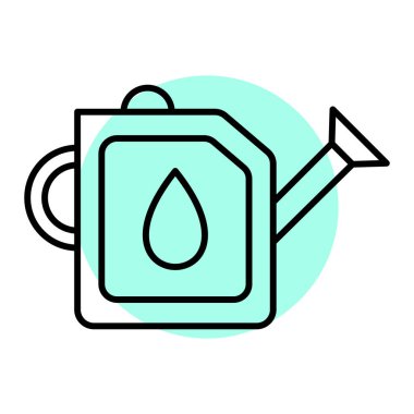 Petrol varili ikon vektörü. Benzin pompası tabelası. izole edilmiş sınır sembolü çizimi