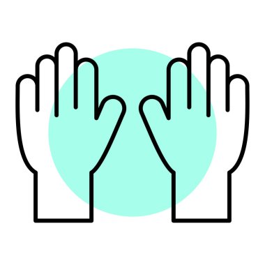 Eldiven simgesi vektör illüstrasyonu