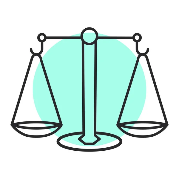 Het Icoon Van Het Concept Recht Justitie Vectorillustratie — Stockvector