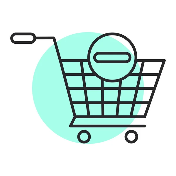Shopping Cart Sale Icon Vector Illustration Design — стоковый вектор