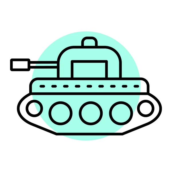 Ikona Vojenského Tanku Ilustrace Vektorových Ikon Pro Web — Stockový vektor