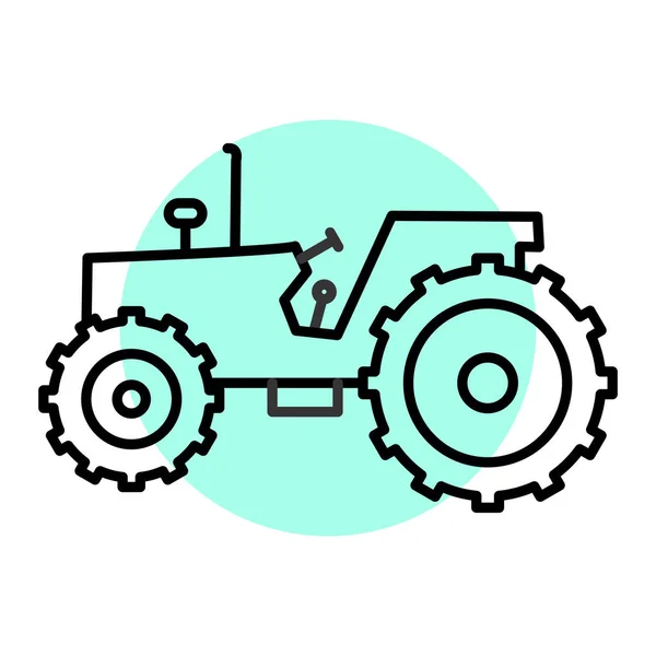 Tractor Icoon Schets Illustratie Van Boerderij Vector Pictogrammen Voor Web — Stockvector