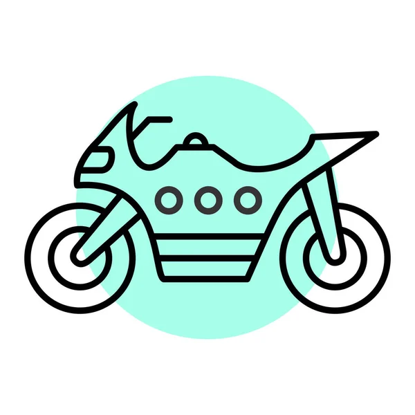 Ícone Motocicleta Ilustração Simples Ícones Vetor Bicicleta Para Web — Vetor de Stock