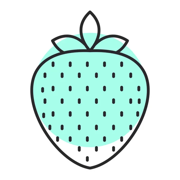 Symbol Für Frische Erdbeeren Auf Weißem Hintergrund Vektorillustration — Stockvektor