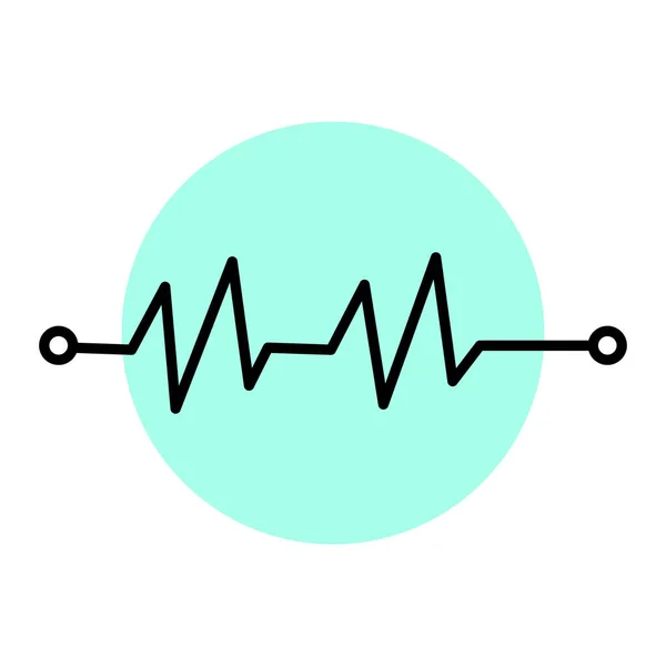 Coração Batimento Ícone Vetor Ilustração — Vetor de Stock