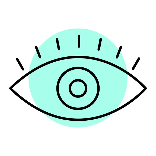 Ojo Icono Vector Ilustración — Vector de stock