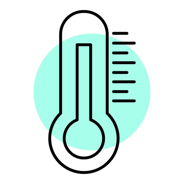 Thermometer Web Icoon Eenvoudig Ontwerp — Stockvector