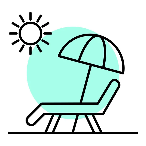 Beach Chair Sun Lounger Vector Illustration Design — Stockvektor