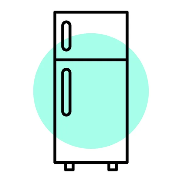 Buzdolabı Vektör Simgesi Modern Illüstrasyon — Stok Vektör