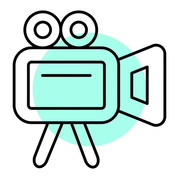 Videokamerasykone Umriss Illustration Von Filmprojektor Vektor Icons Für Web — Stockvektor