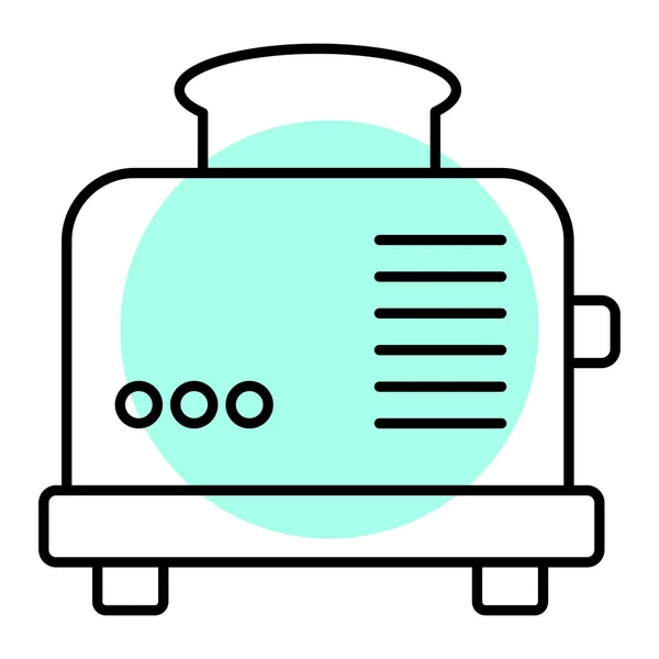 Toaster Icon Outline Illustration Coffee Oven Vector Icons Web — Vetor de Stock