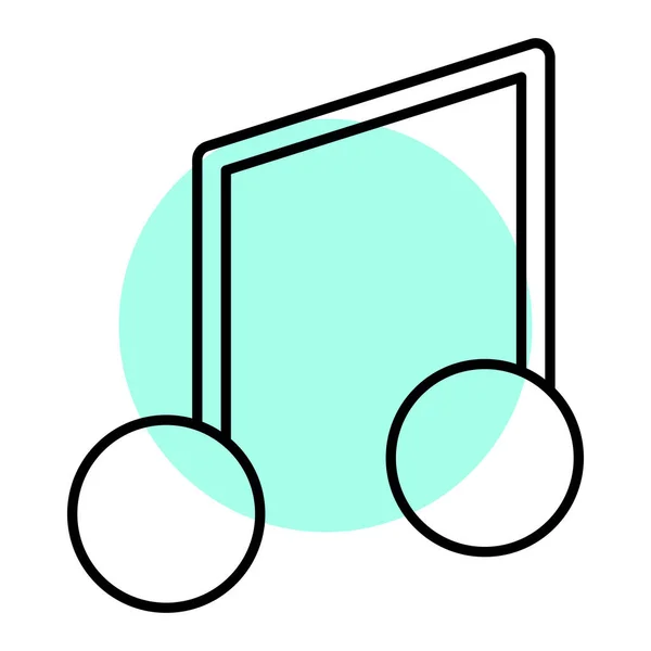 Música Nota Icono Vector Ilustración — Vector de stock