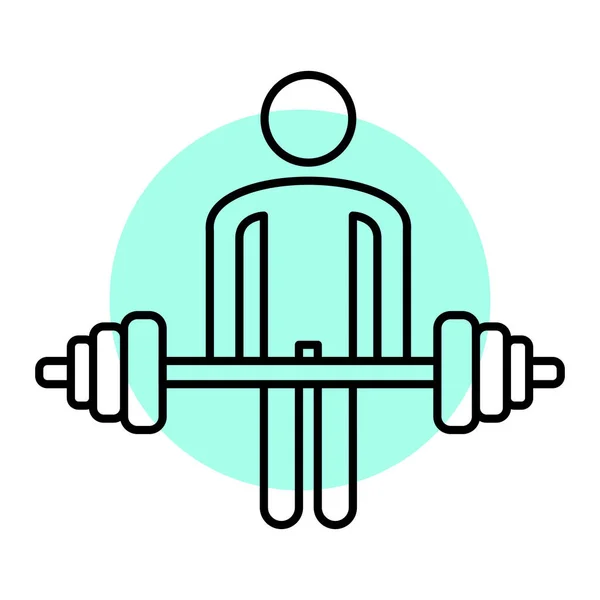 Fitness Testépítés Ikon Vektor Illusztráció Grafika Tervezés — Stock Vector