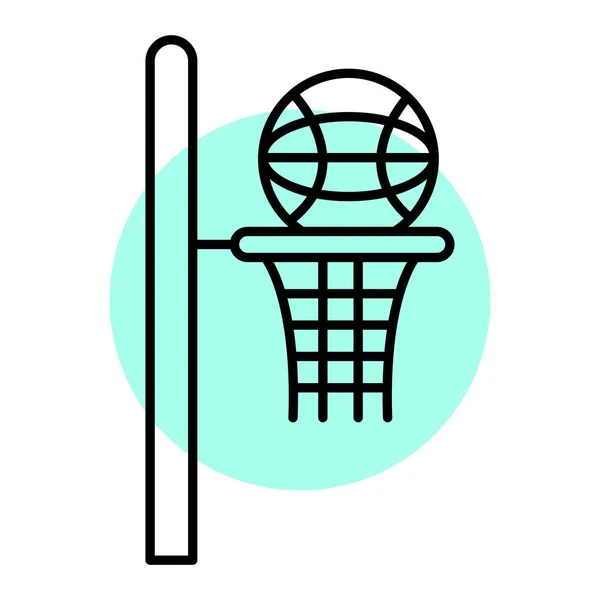 Basketball Ikone Sport Symbol Vektorillustration — Stockvektor