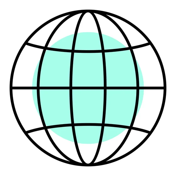 Значок Глобуса Простая Иллюстрация Векторных Значков Мировой Планеты Веб Дизайна — стоковый вектор