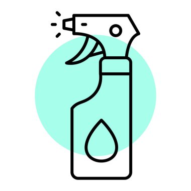 Temizlik. Web simgesi basit illüstrasyon