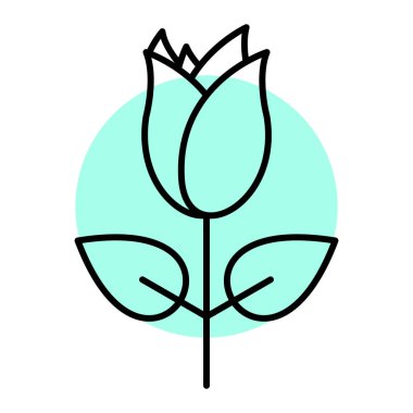 çiçek simgesi vektör illüstrasyonu