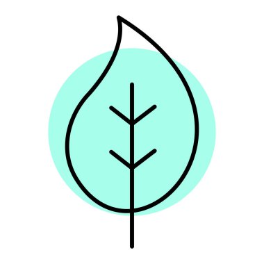 Yaprak. Web simgesi basit tasarım