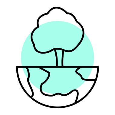 Simge tasarımı ile ekoloji kavramı, vektör illüstrasyonu 10 eps graphic.