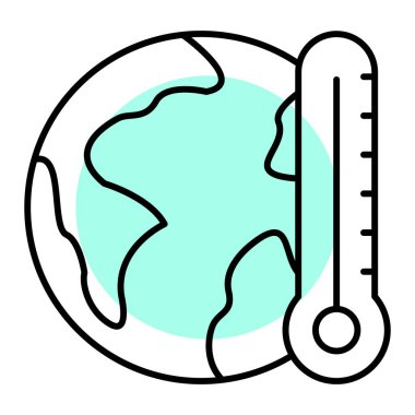 Bir termometre simgesinin vektör çizimi