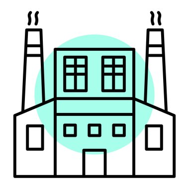 Fabrika. Web simgesi basit illüstrasyon