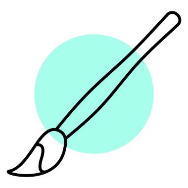 boya fırçası ikonu. vektör illüstrasyonu