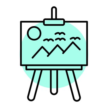 üzerinde karatahta resmi olan bir beyaz tahta çizimi