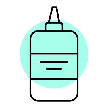 Yapıştırıcı şişesi ikonu. Web için vektör simgelerinin özet çizimi