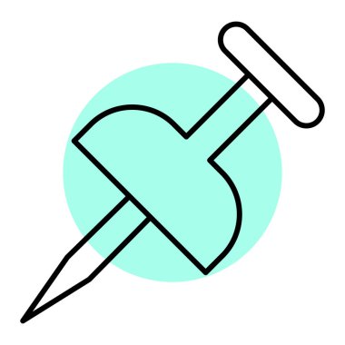 İğne. Web simgesi basit illüstrasyon