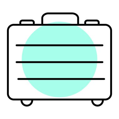 bavul ikonu vektör illüstrasyonu