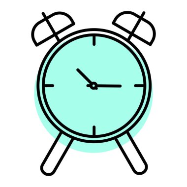 Saat simgesi vektör illüstrasyonu