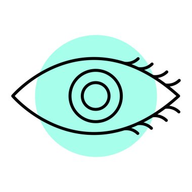 Göz simgesi vektör illüstrasyonu