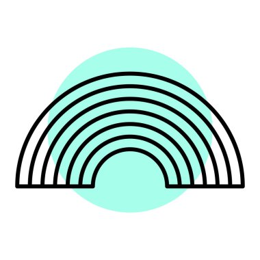 gökkuşağı simgesi modayla izole edilmiş arkaplan