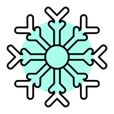 Kar tanesi. Web simgesi basit illüstrasyon