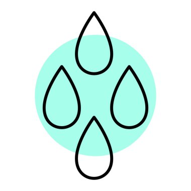 Su damlası ikonu. Web için kan vektör simgelerinin özet çizimi