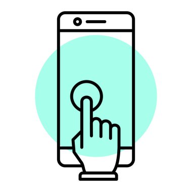 el çizimi simgesi olan akıllı telefon