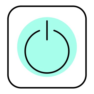 düğme vektörü düz renk simgesi