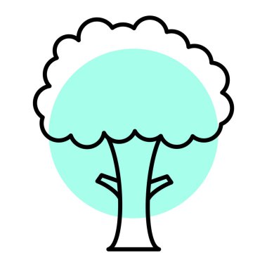 ağaç simgesi vektör illüstrasyonu